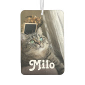 ペットパーソナライズされたの写真と名前の両面車 カーエアーフレッシュナー (裏面)