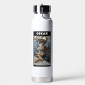 ペットパーソナライズされたの写真と名前 ウォーターボトル (左面)