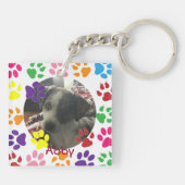 ペットパーソナライズされたの写真と名前 キーホルダー (裏面)