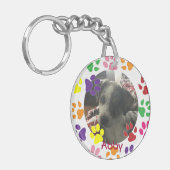 ペットパーソナライズされたの写真と名前 キーホルダー (正面左)