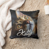 ペットパーソナライズされたの写真と名前 クッション (ブランケット)