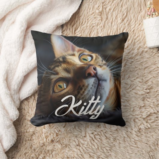 ペットパーソナライズされたの写真と名前 クッション (ブランケット)