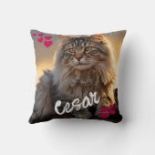 ペットパーソナライズされたの写真と名前Keepsake クッション (裏面)