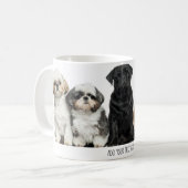 ペットパーソナライズされたの写真と文字 コーヒーマグカップ (正面左)