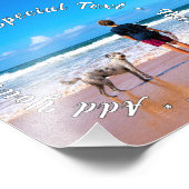 ペットパーソナライズされたの写真ポスターとカスタム文字 フォトプリント            (角)