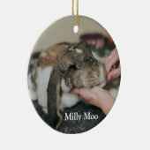 ペットパーソナライズされたの写真 セラミックオーナメント (右)