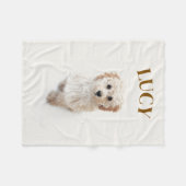 ペットパーソナライズされたの名前が入った犬の毛布 フリースブランケット (正面(横))