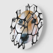 ペットパーソナライズされたの家族のペット ラージ壁時計 (傾斜)