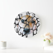 ペットパーソナライズされたの家族のペット ラージ壁時計 (ホーム)