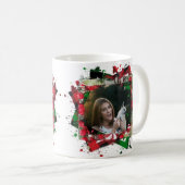 ペットパーソナライズされたの家族の写真のクリスマス コーヒーマグカップ (正面右)