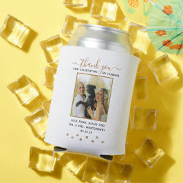 ペットパーソナライズされたの結婚写真ありがとう 缶クーラー