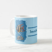 ペットパーソナライズされたの飼い主へのAngelFish水族館ギフト コーヒーマグカップ (正面左)