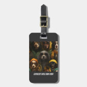 「ペットパーソナライズされたオーナーラゲッジタグクールドッグ」 ラゲッジタグ (正面縦)