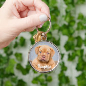 ペットパーソナライズされたカスタムの写真 キーホルダー (手)