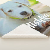 ペットパーソナライズされたカスタムの写真 シェルパブランケット (3/4)