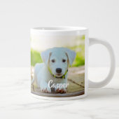 ペットパーソナライズされたカスタムの写真 ジャンボコーヒーマグカップ (右)