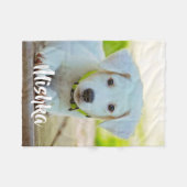 ペットパーソナライズされたカスタムの写真 フリースブランケット (正面(横))