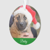 ペットパーソナライズされたクラシックパインツリークリスマス オーナメント (正面)
