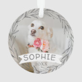 ペットパーソナライズされたクリスマスオーナメント オーナメント (裏面)