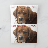 ペットパーソナライズされたクリスマスカード シーズンカード (内部)