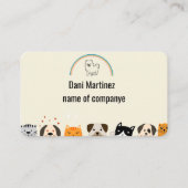 ペットパーソナライズされたグルーミングロイヤリティカード 名刺 (正面)