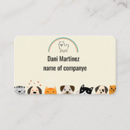 ペットパーソナライズされたグルーミングロイヤリティカード 名刺