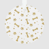 ペットパーソナライズされたドッグパピーホリデーフォト オーナメント (裏面)