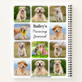 ペットパーソナライズされたドッグ愛人11フォトコラージュ ノートブック (裏面)