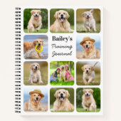 ペットパーソナライズされたドッグ愛人11フォトコラージュ ノートブック (正面)