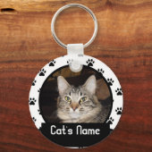 ペットパーソナライズされたネコのキーチェーン キーホルダー (正面)