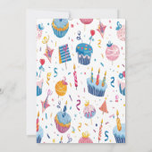 ペットパーソナライズされたネコ誕生日招待状 招待状 (裏面)