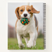 ペットパーソナライズされたパピードッグモノグラム名5写真 ノートブック (裏面)