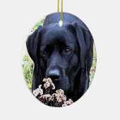 ペットパーソナライズされたパピーフォトドッグ初めてのクリスマス セラミックオーナメント (右)
