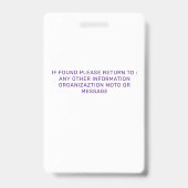 ペットパーソナライズされたビジネス従業員犬写真ID Ba バッジ (裏面)