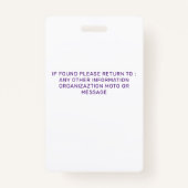 ペットパーソナライズされたビジネス従業員犬写真ID Ba バッジ (裏面)