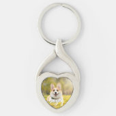 ペットパーソナライズされたフォトキープサケ犬の恋人キーチェーン キーホルダー (正面)