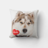 ペットパーソナライズされたフォトギフト犬の恋人の形見 クッション (正面)