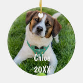 ペットパーソナライズされたフォトクリスマスツリーオーナメント セラミックオーナメント (裏面)