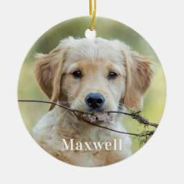 ペットパーソナライズされたフォトクリスマス セラミックオーナメント