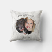 ペットパーソナライズされたフォトスプラッシュワールドのドッグマ最高のーム クッション (裏面)