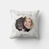 ペットパーソナライズされたフォトスプラッシュワールドのドッグマ最高のーム クッション (正面)