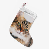 ペットパーソナライズされたフォトスモールクリスマスストッキング スモールクリスマスストッキング (正面 (吊り時))