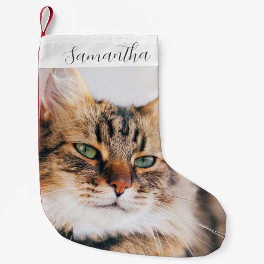 ペットパーソナライズされたフォトスモールクリスマスストッキング スモールクリスマスストッキング (正面)