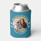 ペットパーソナライズされたフォトトレンディードッグ最高のママ 缶クーラー (缶正面)