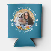 ペットパーソナライズされたフォトトレンディードッグ最高のママ 缶クーラー (正面)