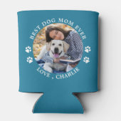 ペットパーソナライズされたフォトトレンディードッグ最高のママ 缶クーラー (裏面)
