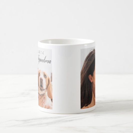 ペットパーソナライズされたフォトドッグおばあちゃん母 コーヒーマグカップ (中央)