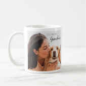 ペットパーソナライズされたフォトドッグおばあちゃん母 コーヒーマグカップ (左)