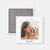 ペットパーソナライズされたフォトドッグおばあちゃん母 マグネット (正面/裏面)