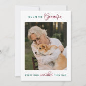 ペットパーソナライズされたフォトドッググランドパメリークリスマス シーズンカード (正面)